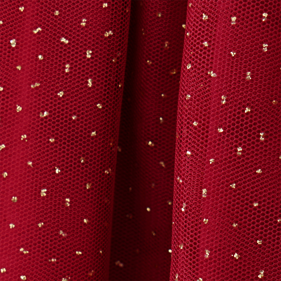 Mädchen Weihnachtskleid mit Tüll rot