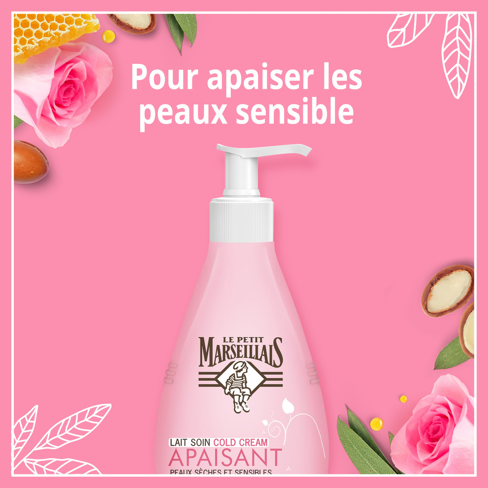 le petit marseillais Lait Corps Hydratant, Beurre d'Argan Cire d'Abeille et Pétales de Rose, 250ml Lait corps