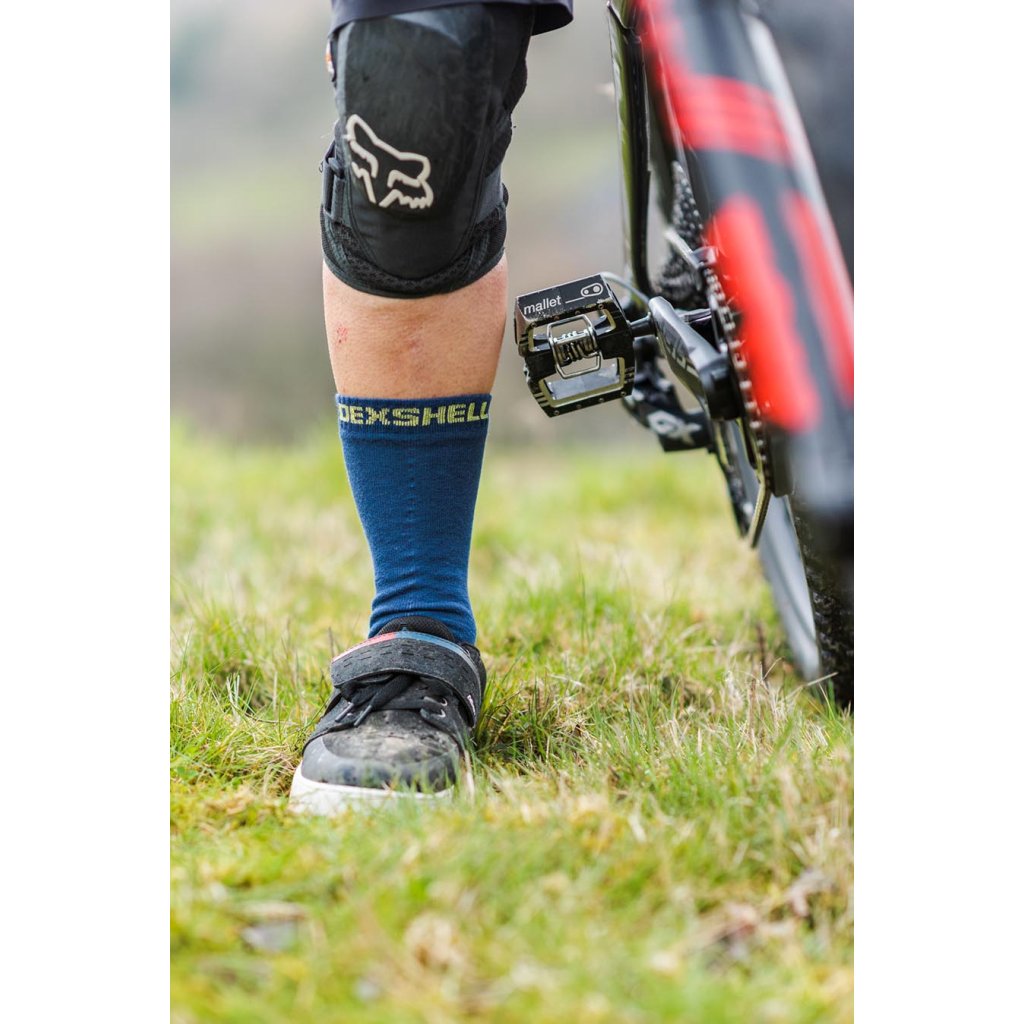 DexShell Ultra Thin Crew Navy-Lime wasserfeste Socken