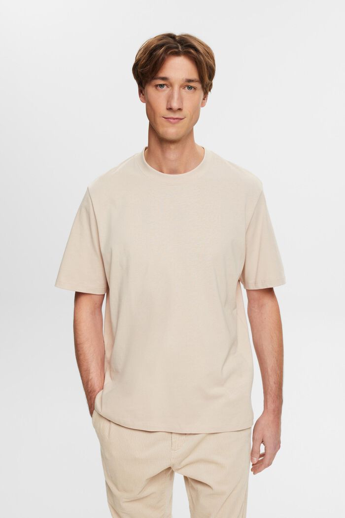 Baumwoll-T-Shirt mit Rundhalsausschnitt