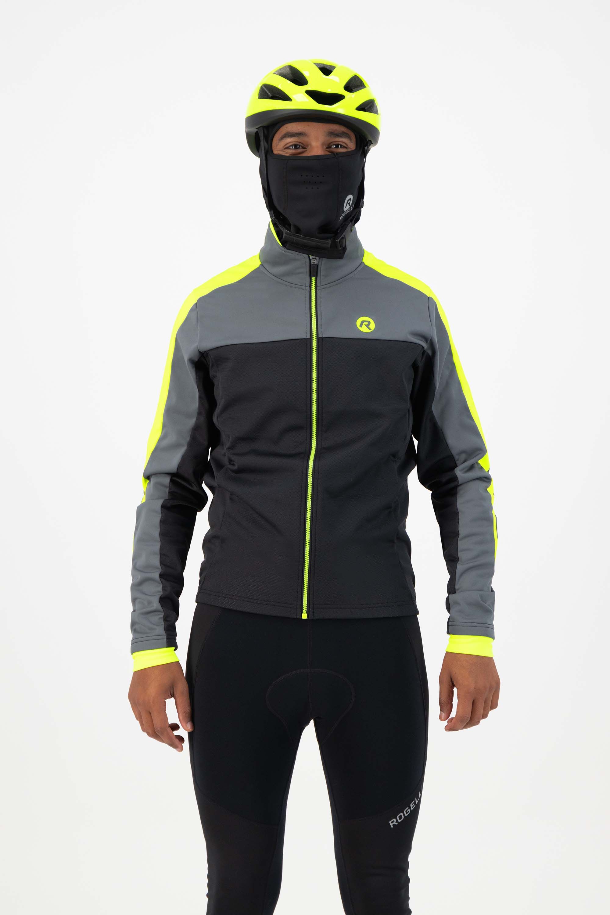 Rogelli Freeze Fluor Black Grey Herren Winterjacke