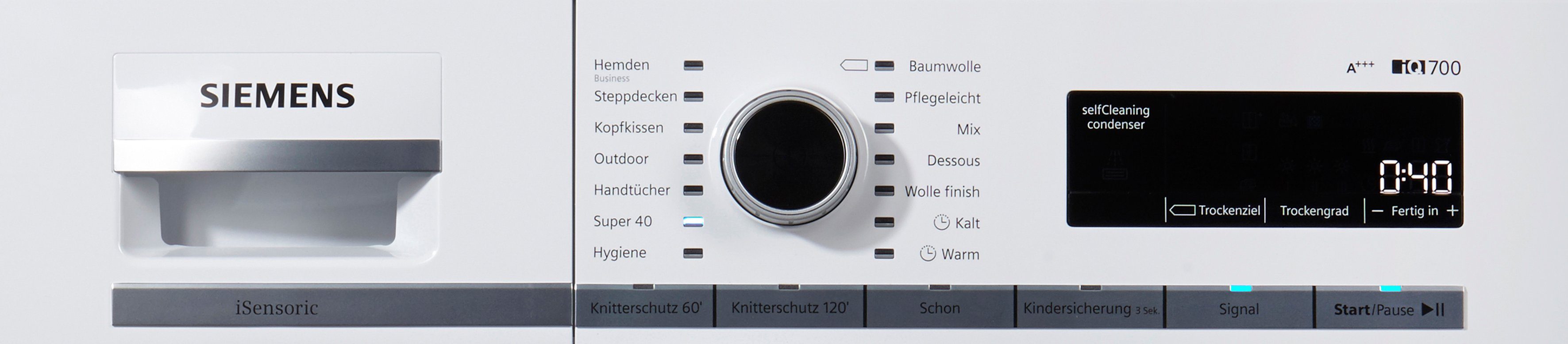 SIEMENS Wärmepumpentrockner iQ700 WT47W5W0, 8 kg