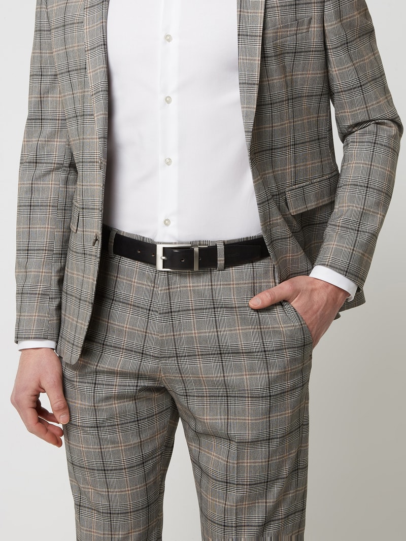 Wendegürtel aus Leder mit Dornschließe in cognac