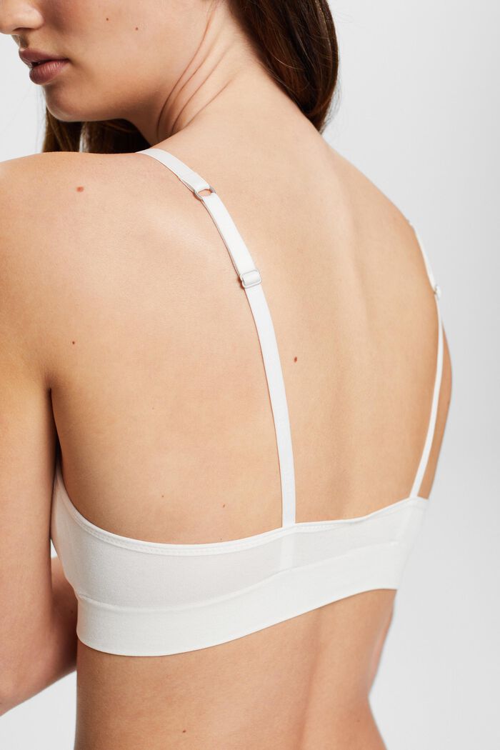 Nahtloser, wattierter Bralette mit Logo