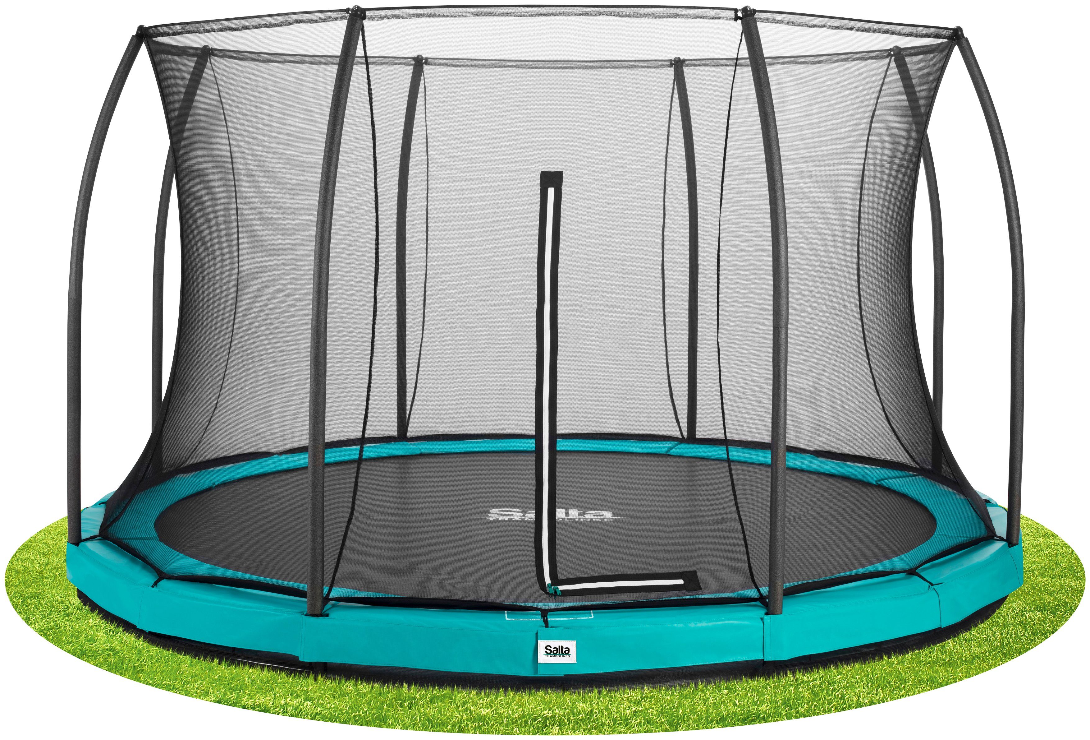 Salta Gartentrampolin Comfort Edition Ground, Ø 427 cm, Schutzrand grün