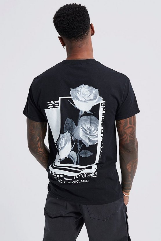 T-Shirt mit Rosen-Print