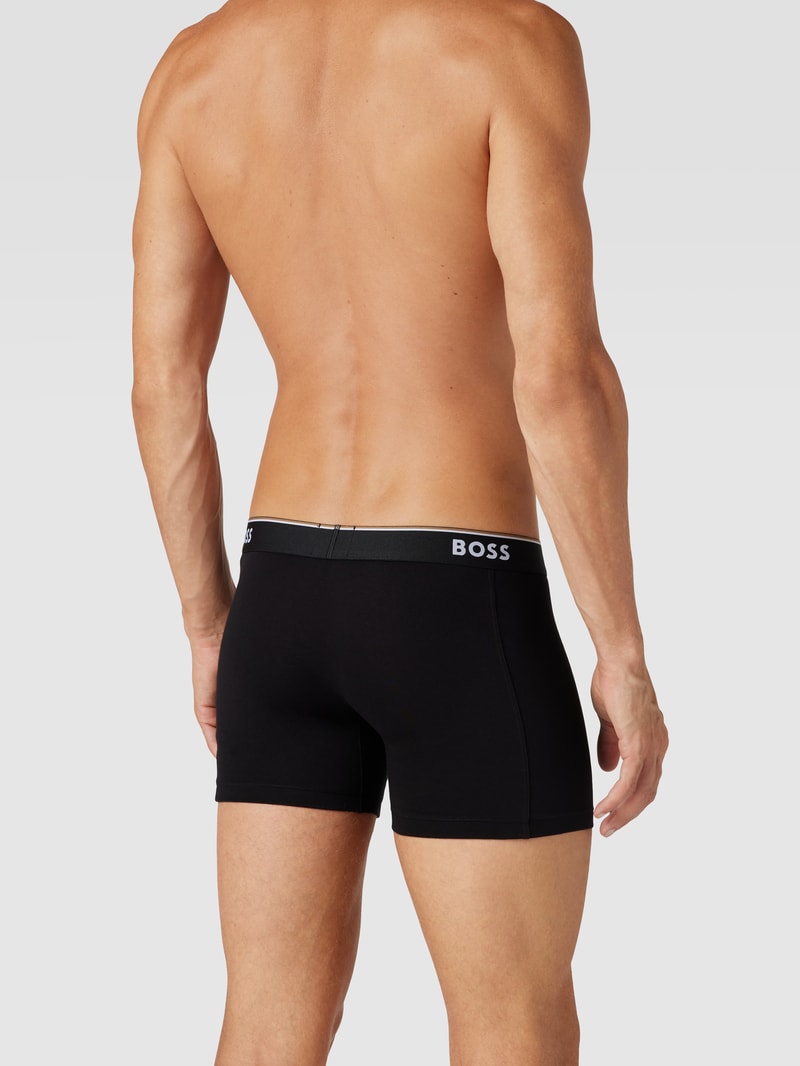 Trunks mit Logo-Bund im 3er-Pack Modell 'Power' in mittelgrau meliert