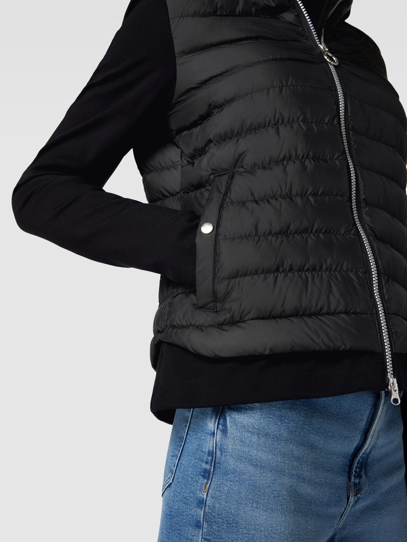 Hybridjacke mit Label-Details in schwarz