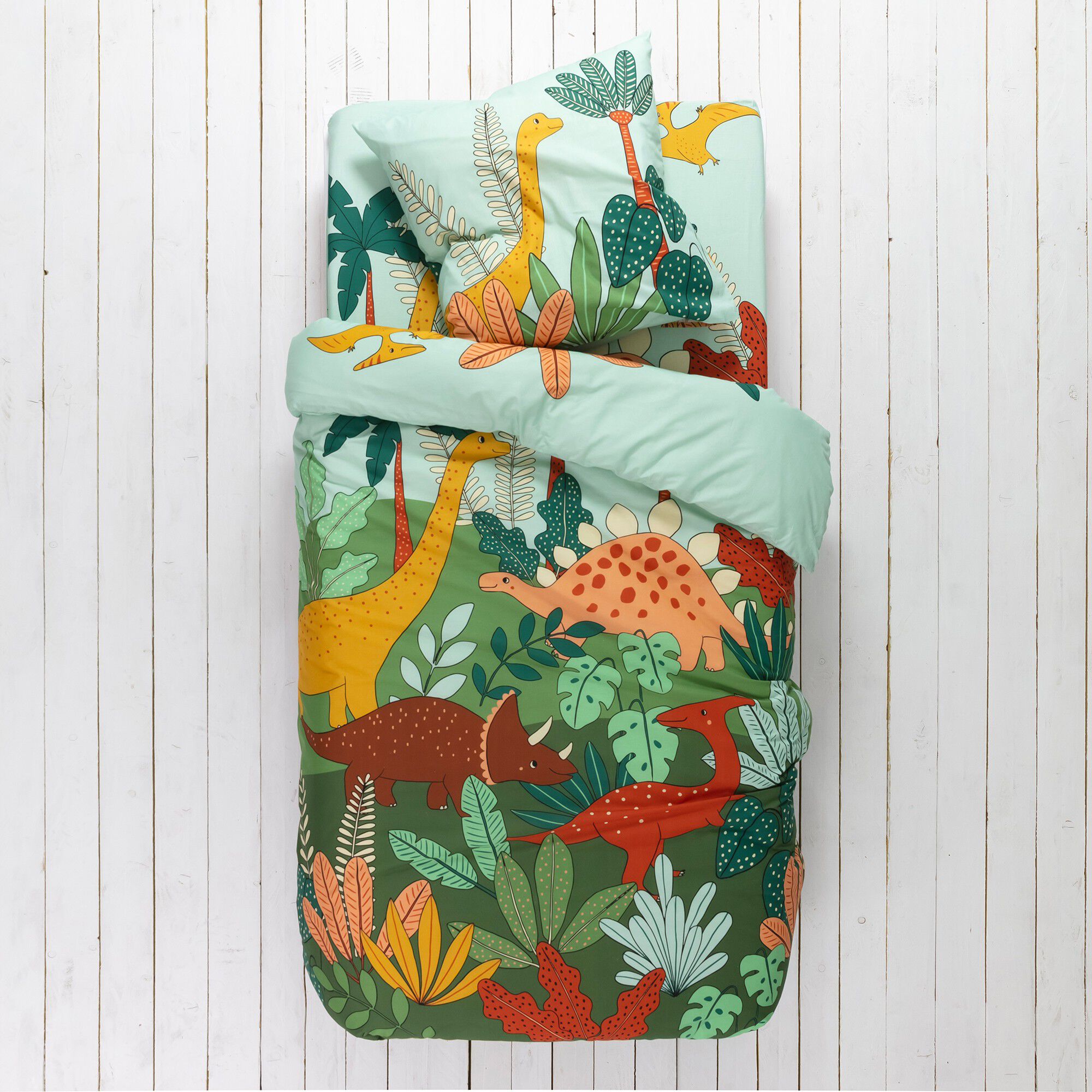 Linge de lit enfant Jurassi coton