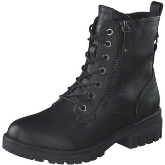 Mustang Schnür Boots in schwarz