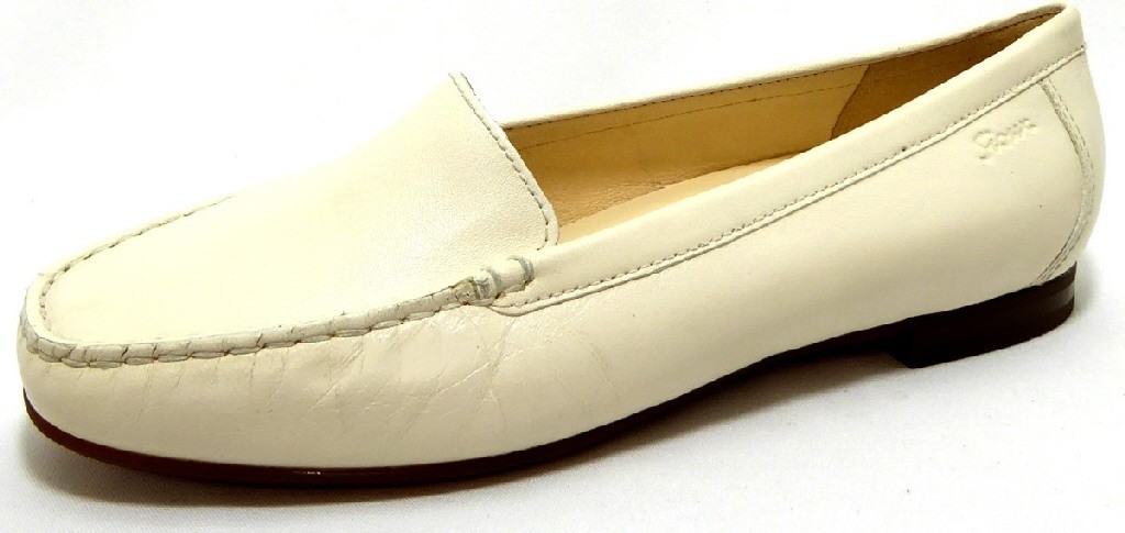 SIOUX Sportliche Slipper weiss