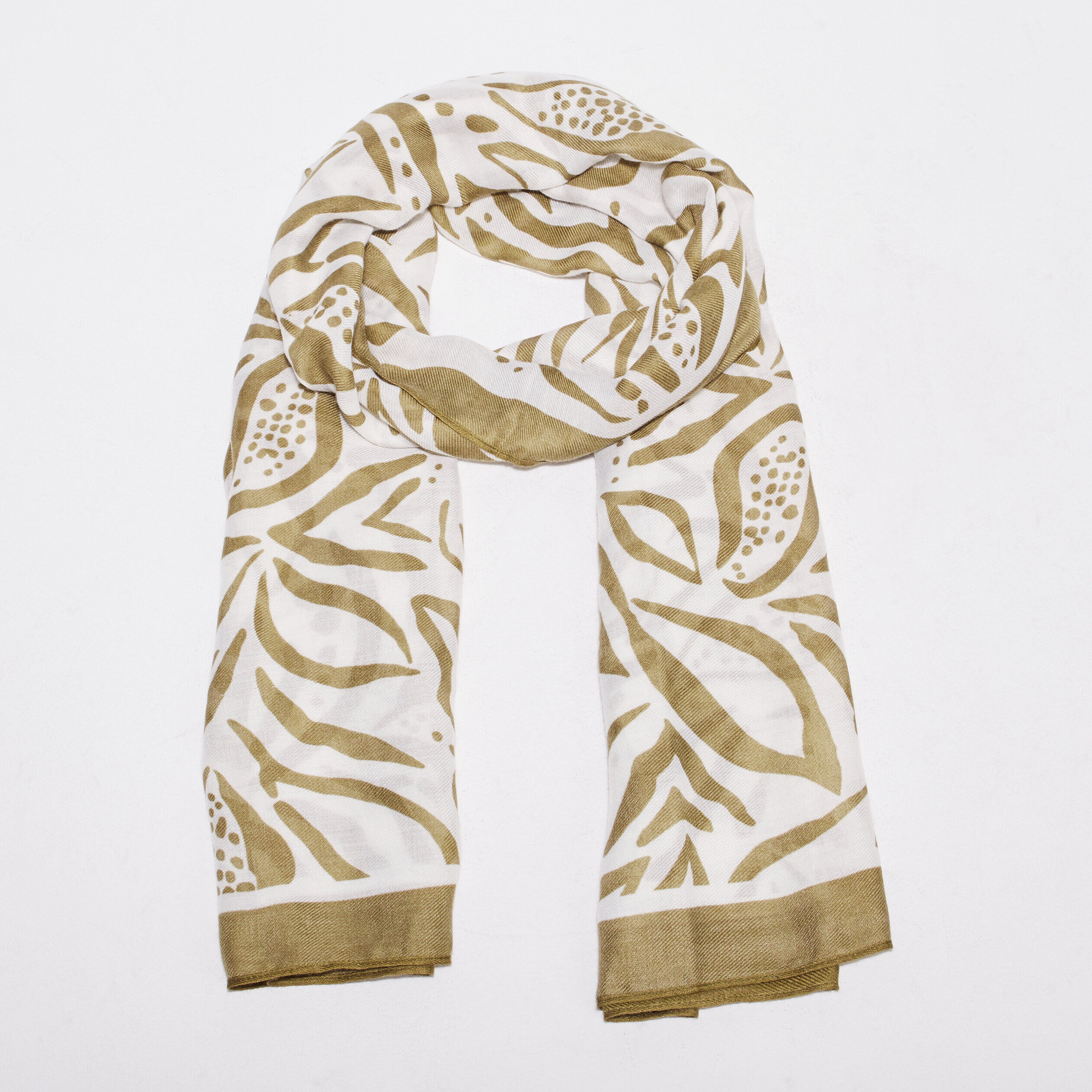 Foulard vert olive femme | Cache Cache