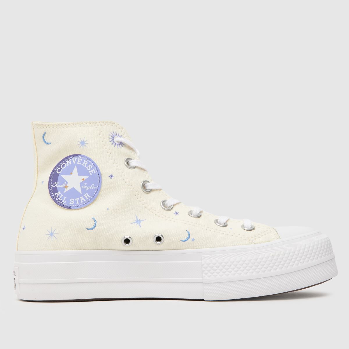 Converse All Star Lift Hi-sneakers i vitt och lila