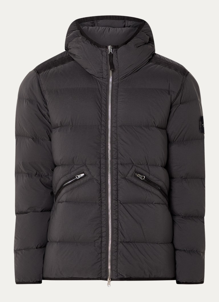 Μπουφάν Stone Island 81154 από πούπουλα με γέμιση από φτερά και τσέπες με φερμουάρ
