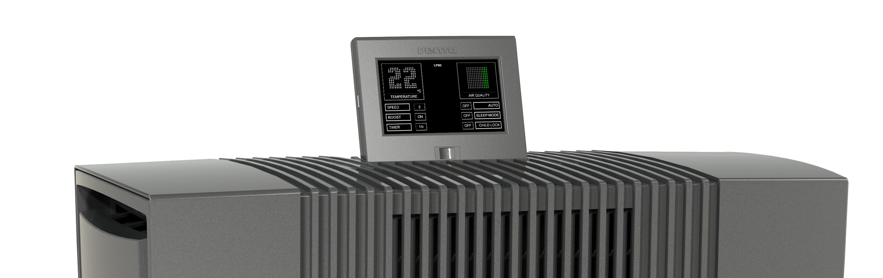 Venta Luftreiniger befreit die Raumluft zu 99,95 % von Allergenen und Viren bis 0,1 µm, für 75 m² Räume