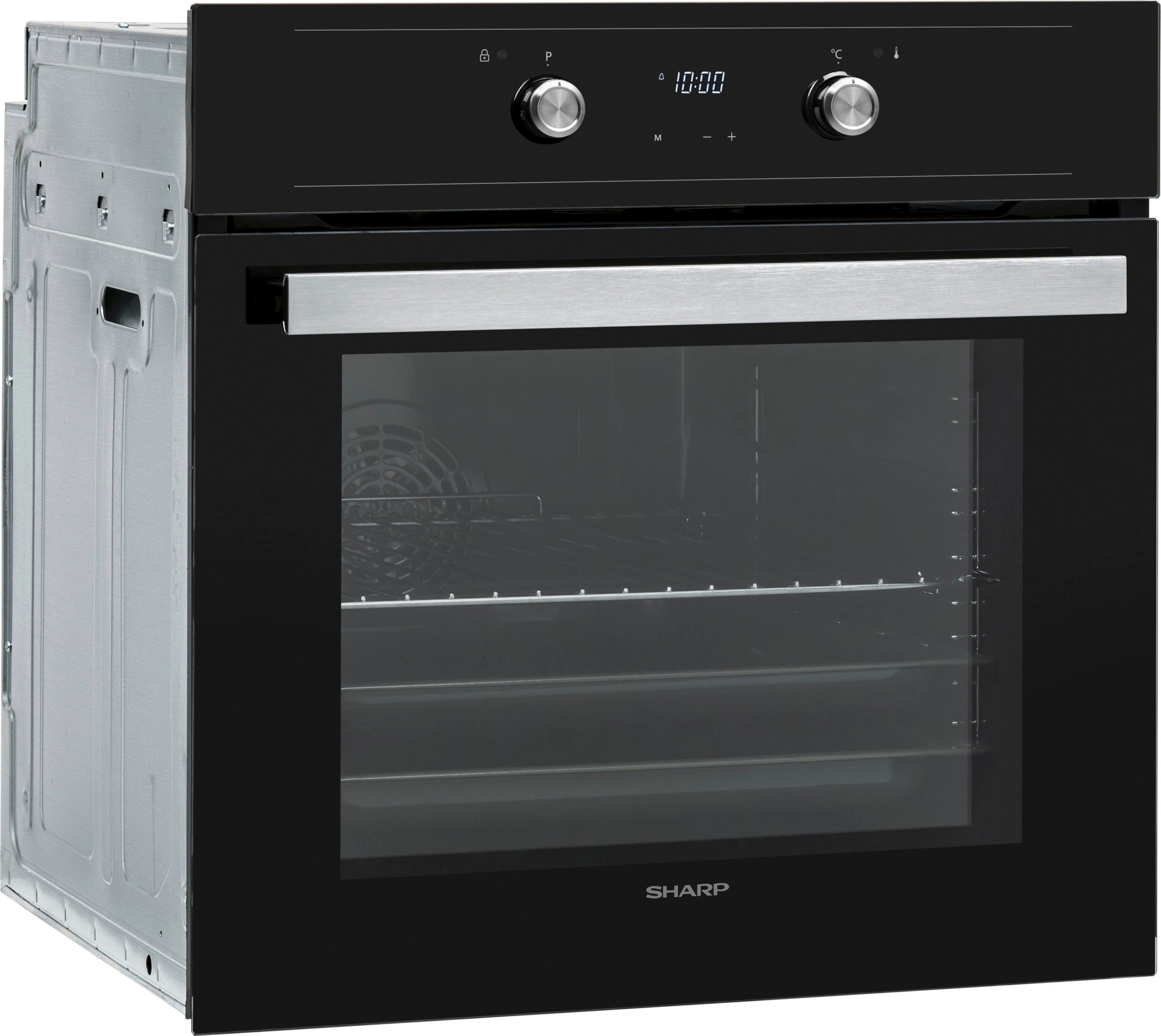 Sharp Einbaubackofen K-61DX28BM0-EU, Pyrolyse-Selbstreinigung