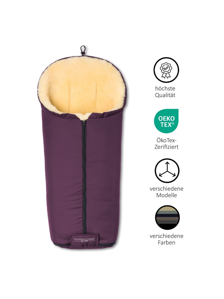 Hofbrucker Lammfell-Fußsack Iglu für Kinderwagen und Buggy in Pflaume günstig kaufen onesize