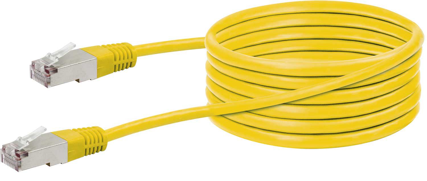 Schwaiger CKY1222 Cat5e 5 Meter gelber Netzwerkkabel