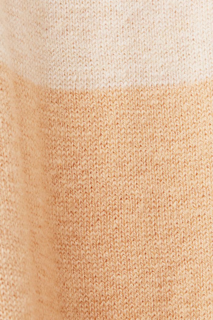 Gestreifter Baumwollpullover mit Kaschmir