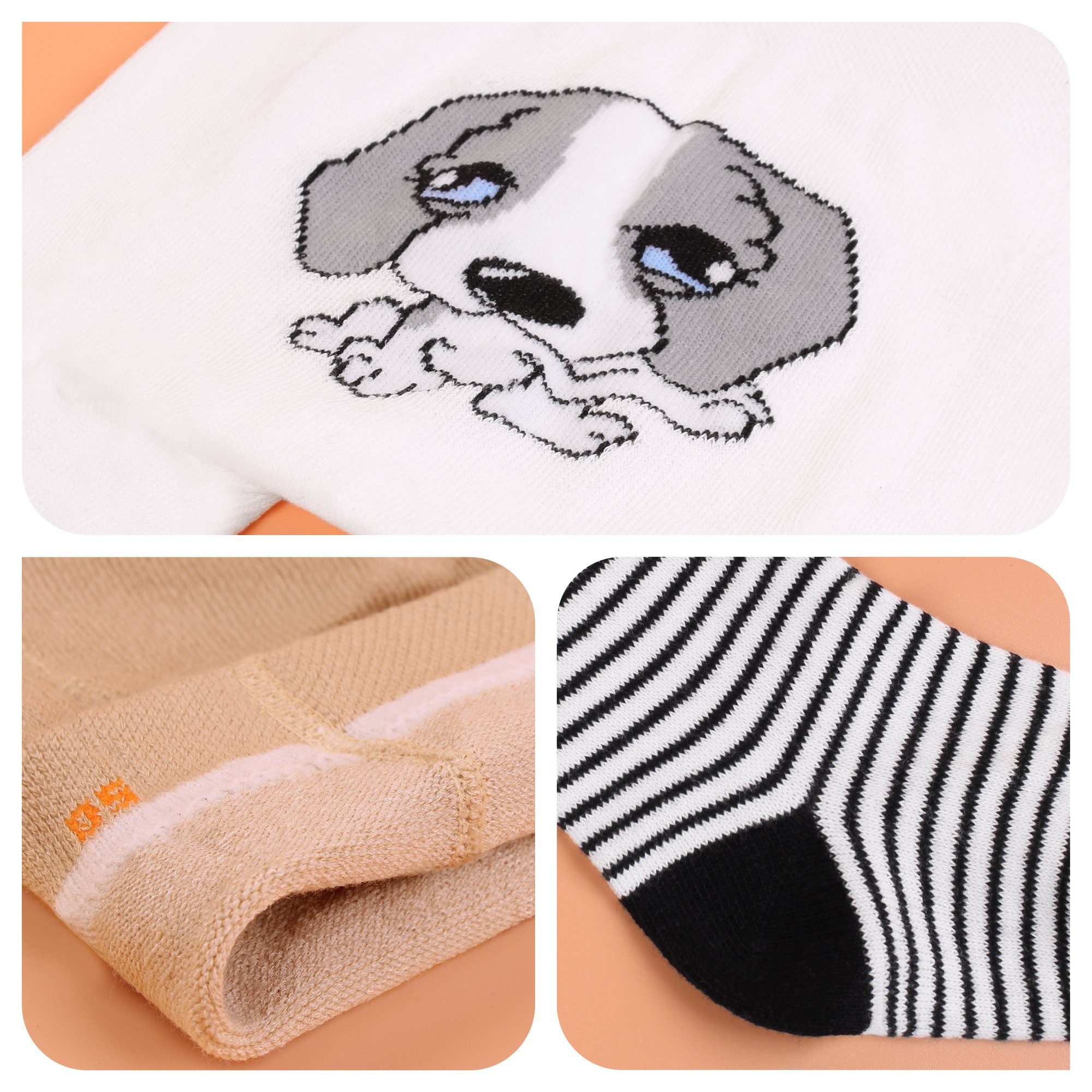 L&K-II Strumpfhose 2760 (4er-Pack) Babystrumpfhose für Baby Jungen mit Hund Löwen Affen Bären und Auto Motiv