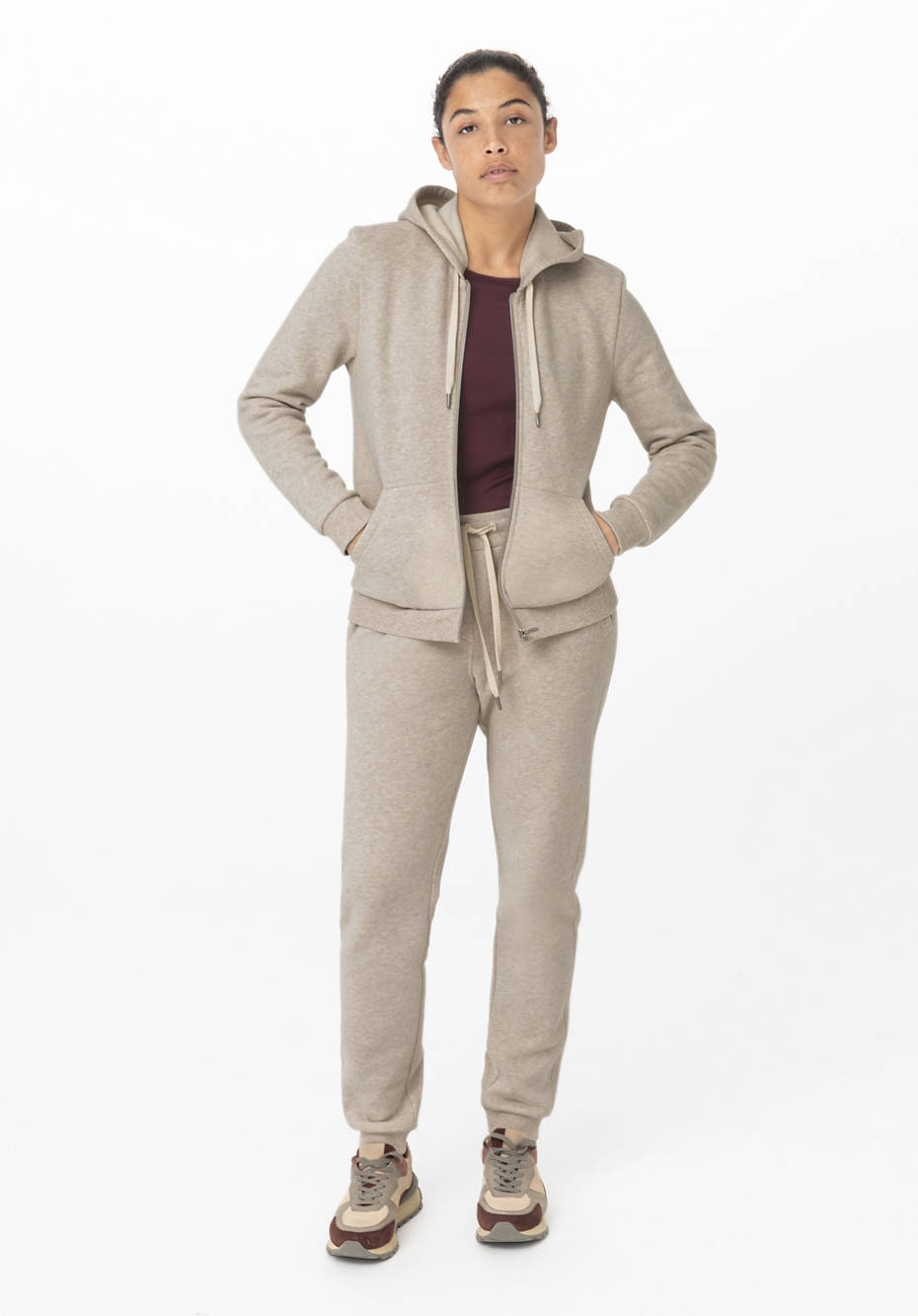Sweatjacke aus reiner Bio-Baumwolle