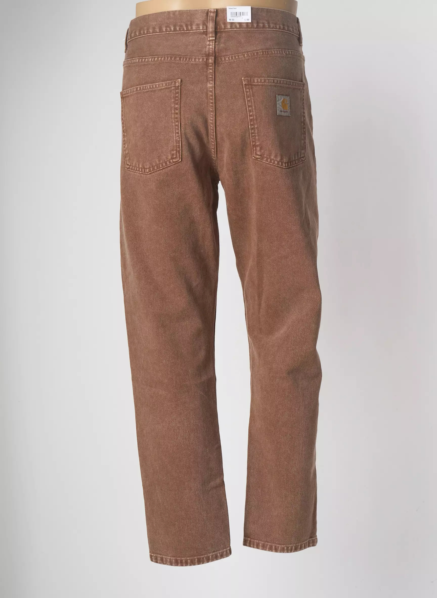 Carhartt Jeans Coupe Droite Homme couleur marron
