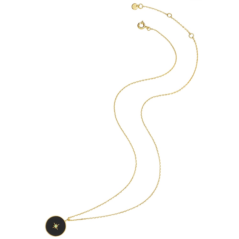 Glanzstücke München Collier en argent Argent sterling Opale (synth.) en Or jaune collier