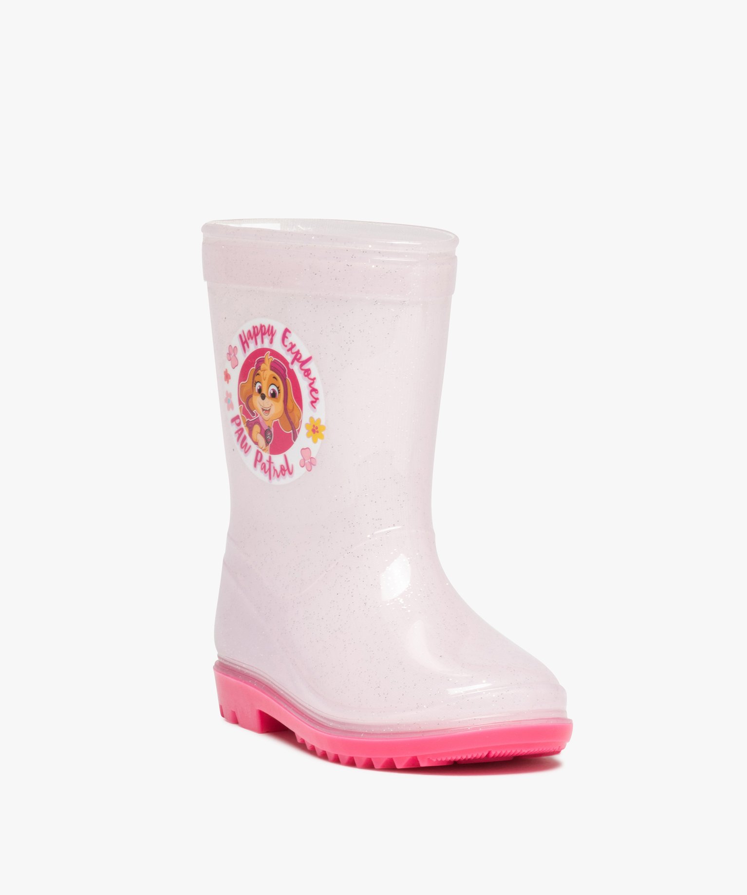 Bottes de pluie fille à paillettes - Pat Patrouille rose | GEMO