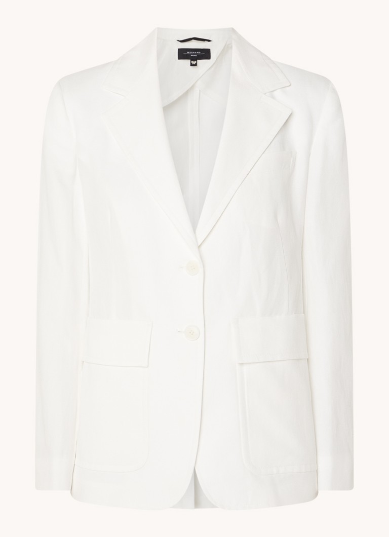MaxMara Dattero Blazer aus Leinenmischung mit aufgesetzten Taschen