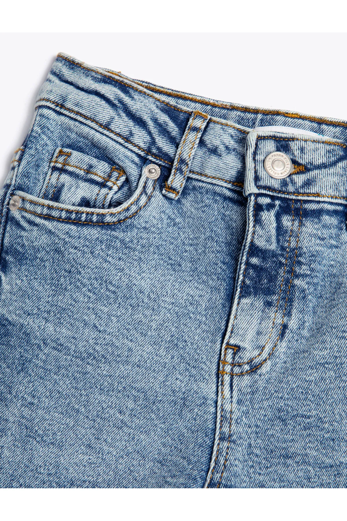 Koton  Jeanshose mit verstellbarem elastischem Bund, engem Bein aus Baumwolle, Tasche – Slim Jeans