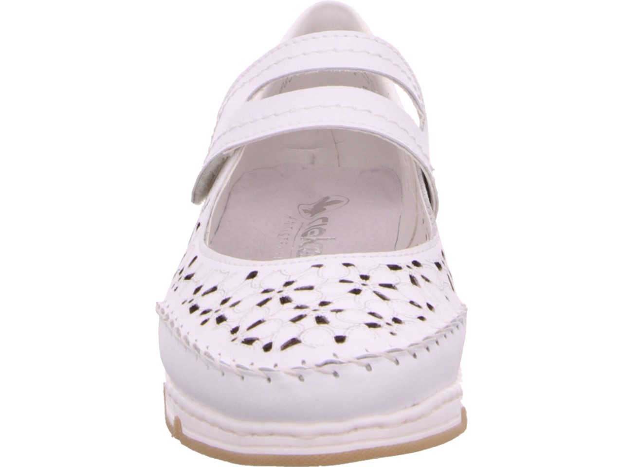 RIEKER Sportliche Slipper weiss