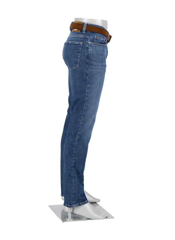 Alberto, Jeans Pipe, Regular Fit, Kaschmir-Baumwolle, dunkelblau