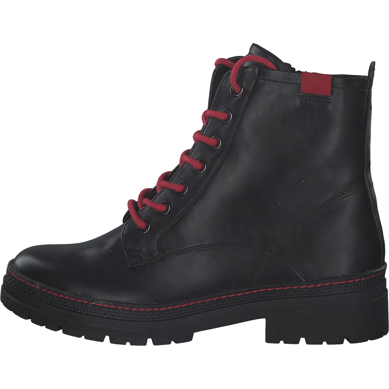 Jana Shoes 25222, Winterstiefel, Damen, black/red