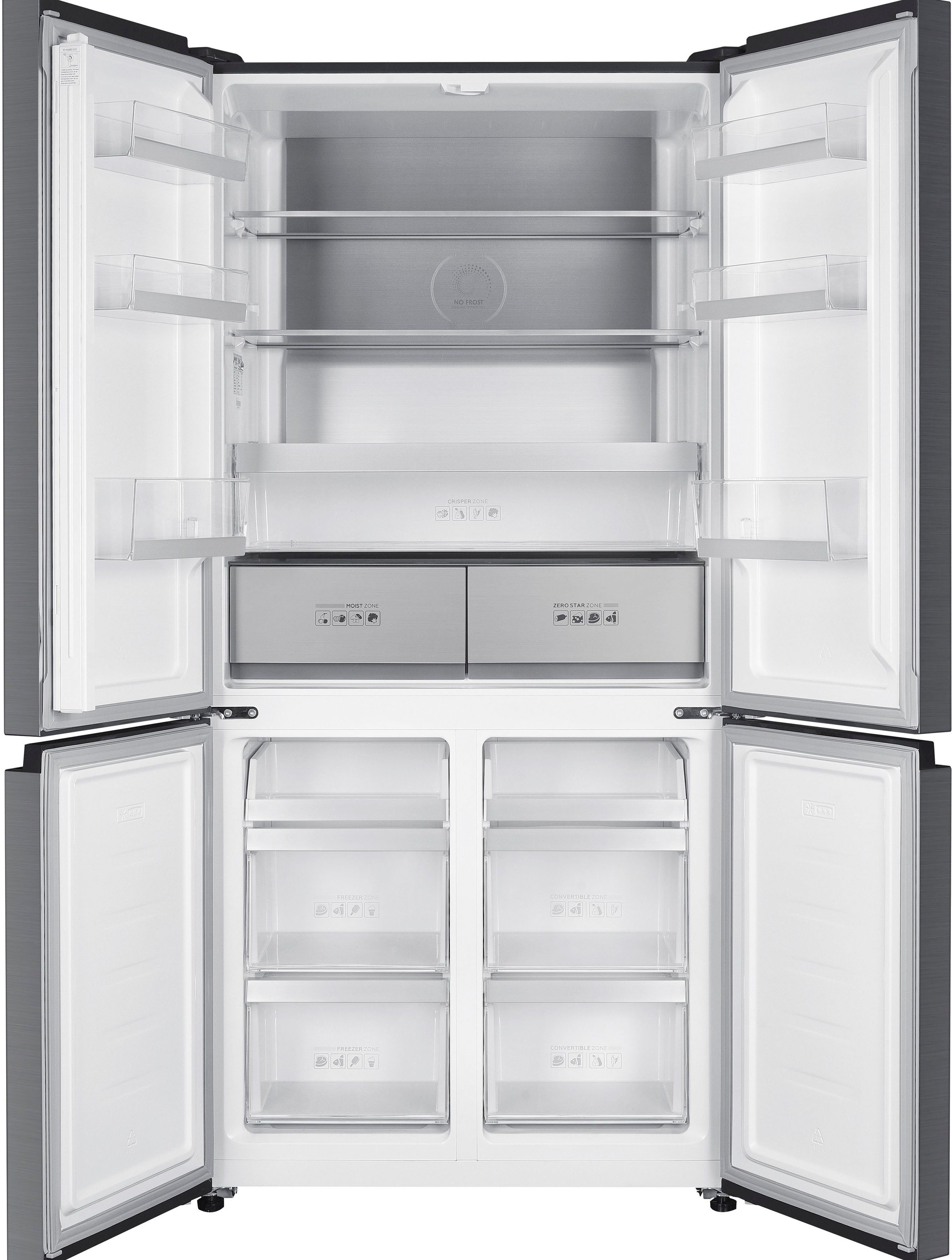 Hanseatic Multi Door HCDA19090DI, 190,0 cm hoch, 90,9 cm breit, NoFrost, Multizone, Display, Türalarm