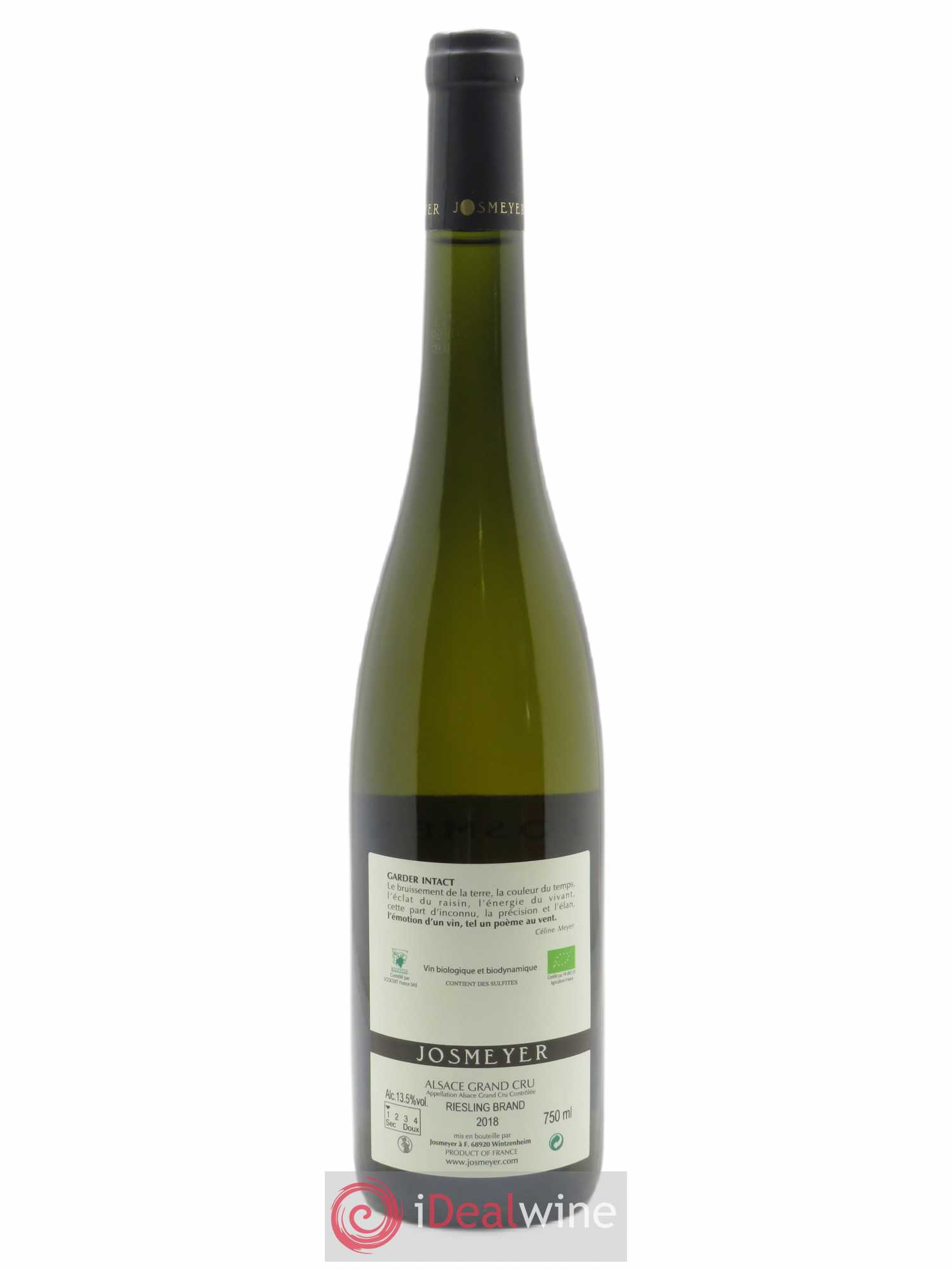 Riesling Grand Cru Brand Grand Cru Josmeyer (Domaine)  2018 - Lot de 1 Bouteille