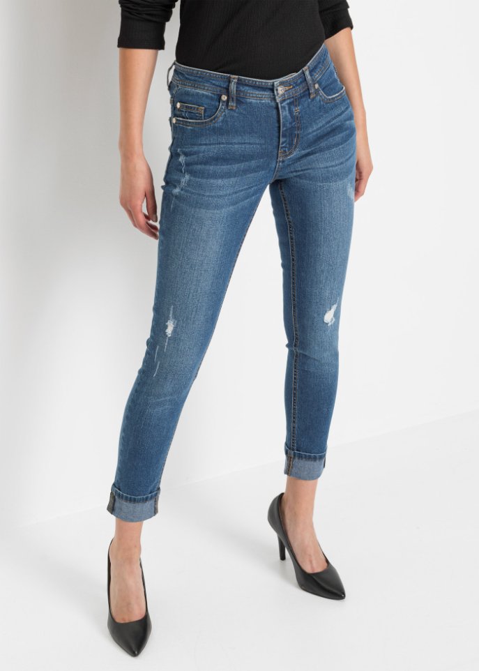 Jeans mit umgeschlagenem Bein