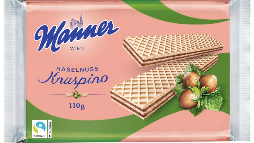 Manner Waffeln Knuspino Haselnuss 110 g