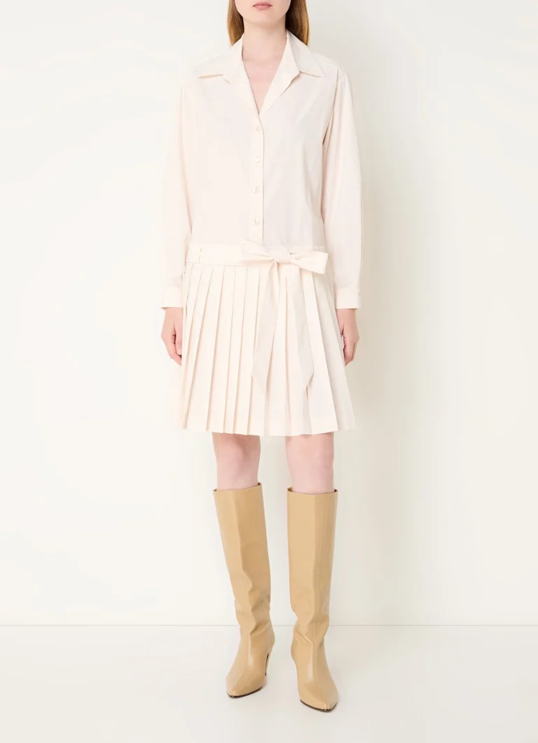 Mini abito chemisier di Claudie Pierlot con cintura da annodare
