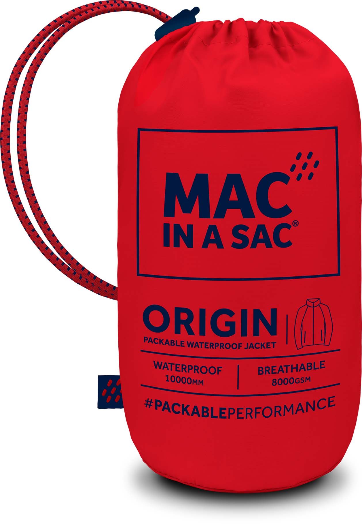 Mac in a Sac Red Unisex Regenjacke