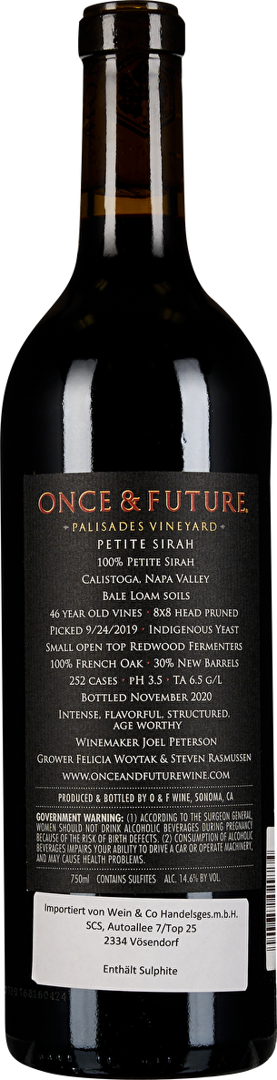 Once & Future Petite Sirah Napa Valley 2019