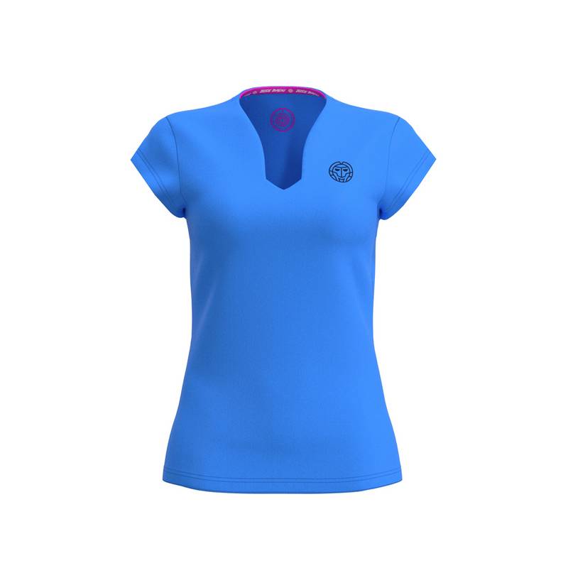 BIDI BADU Pure Wild V-Neck Tee Tennisshirt Damen
