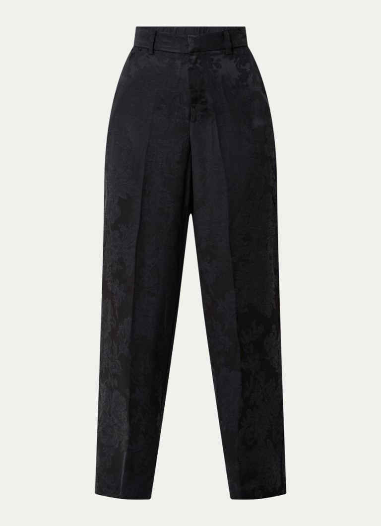 Neo Noir  Emett high waist loose fit pantalon in linnenblend