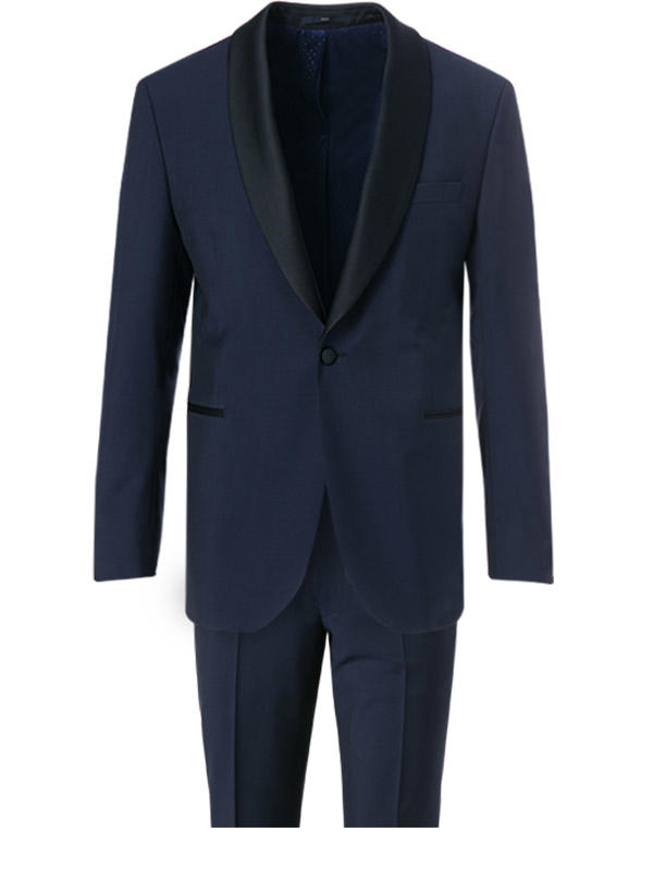 DRESSLER, Smoking, Shaped Fit, Wolle-Mohair, marine