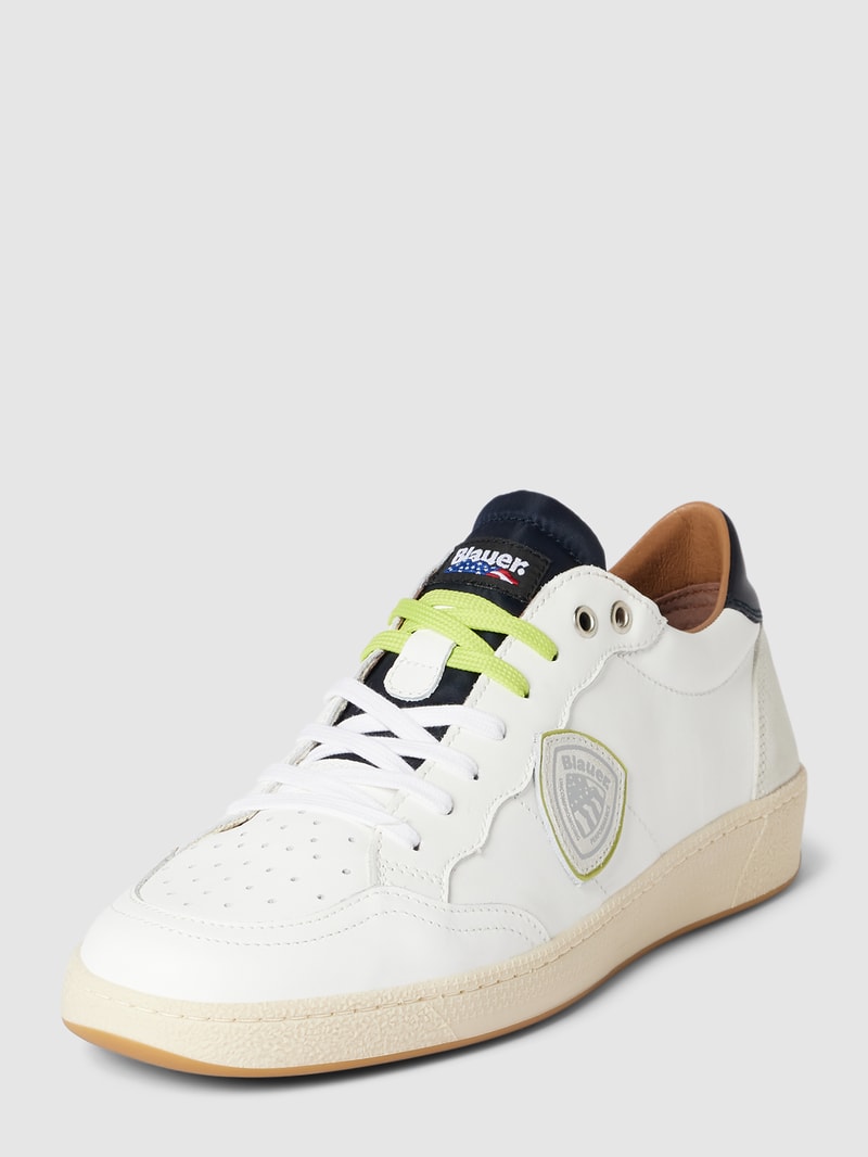 Sneaker aus Leder mit Logo-Patch Modell 'MURRAY' in weiß