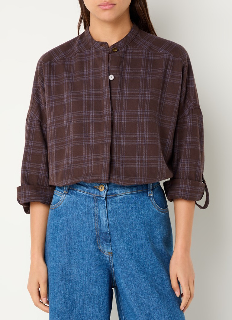Sessùn Colombella blouse with checked design