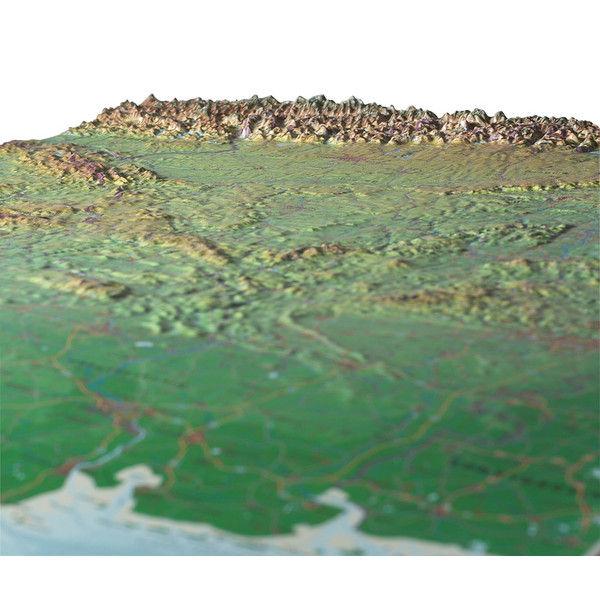 SCHWEIZ RELIEFKARTE 58X78CM MIT RAHMEN - Karte