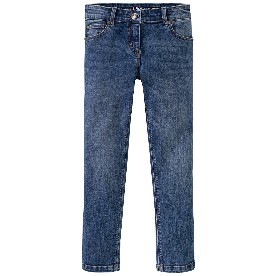 Mädchen Skinny-Jeans mit Used-Waschung
