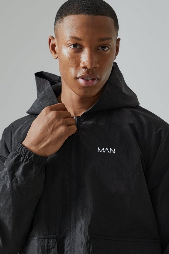 Man Active Ripstop Nylon Utility-Windbreaker