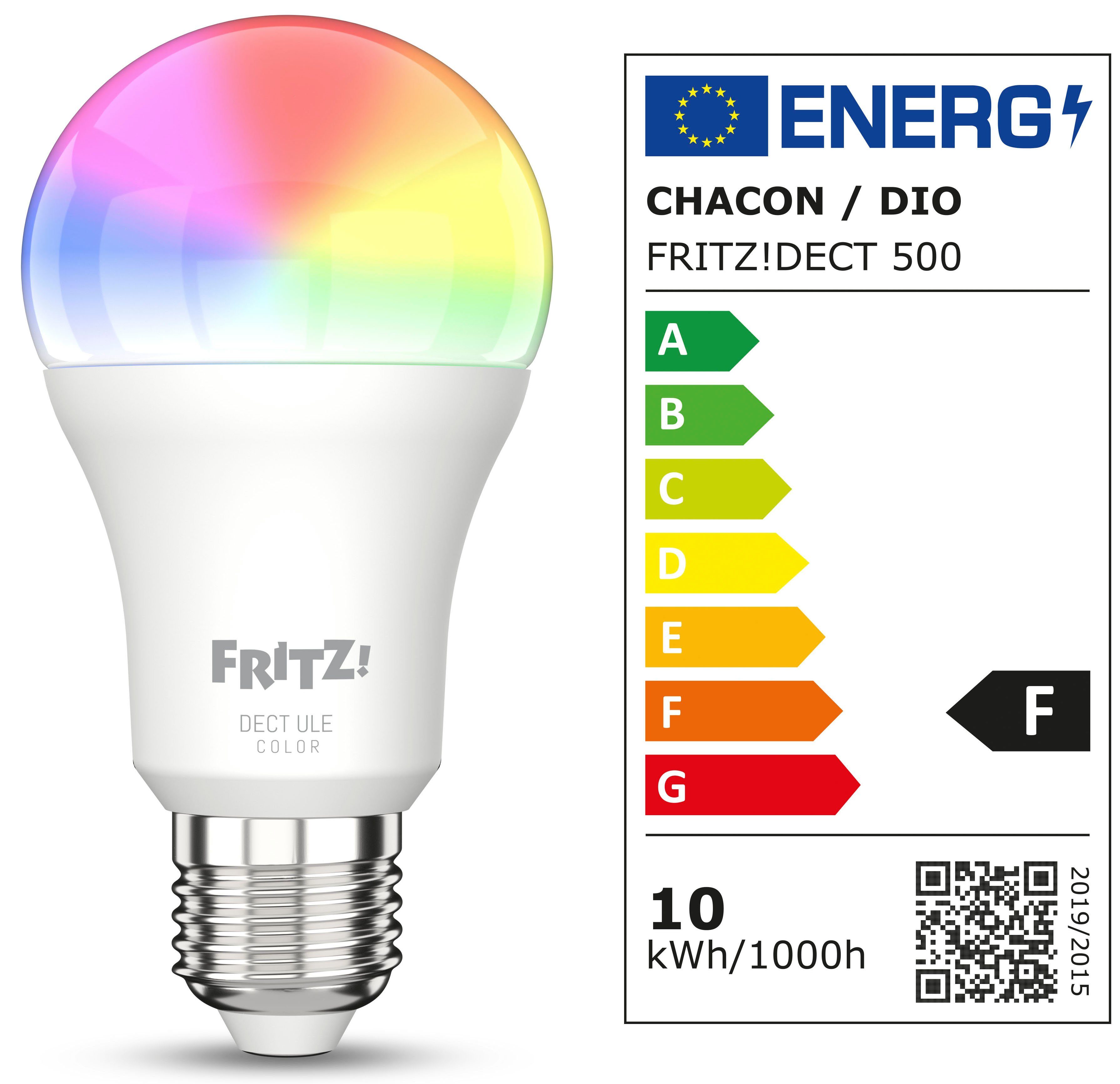 AVM LED-Leuchtmittel FRITZ!DECT 500, E27, 1 St., Farbwechsler