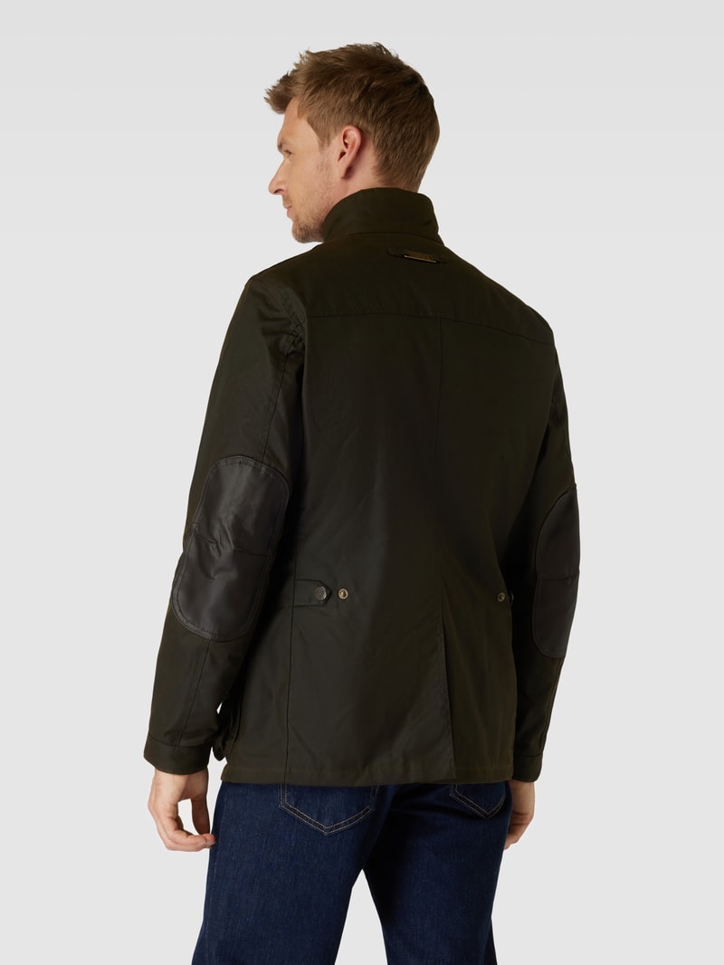 Jacke mit aufgesetzten Pattentaschen Modell 'OGSTON' in olivgrün